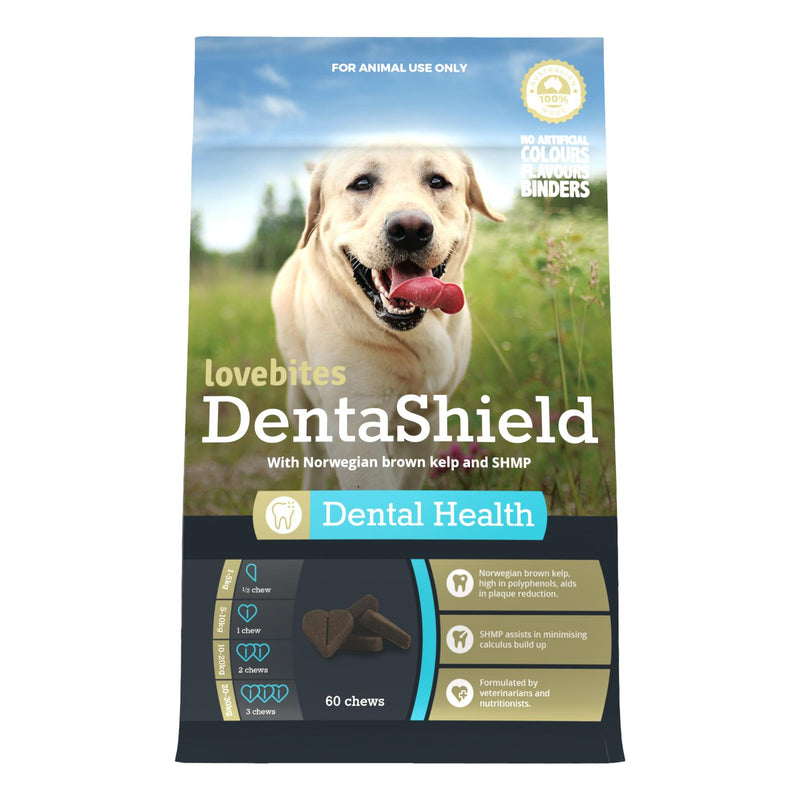 Lovebites Dentashield Chews for Dogs - Plaque Reduction Aid - Livi PetVetafarm