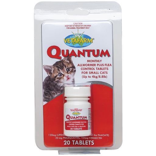 Quantum Tablets - Worm & Flea Control for Cats - Livi PetVetafarm