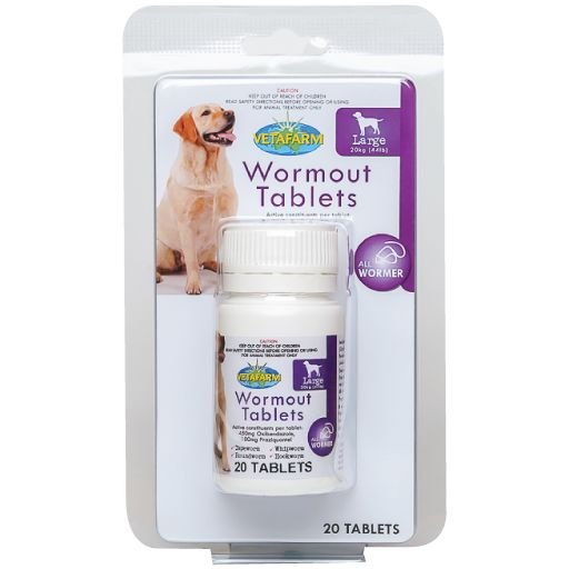 Wormout Tablets - Broad Spectrum Wormer for Dogs & Cats - Livi PetVetafarm