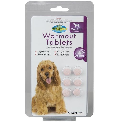 Wormout Tablets - Broad Spectrum Wormer for Dogs & Cats - Livi PetVetafarm